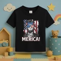 Abraham Lincoln Merica USA American Flag 4th of July Toddler T-Shirt thumb 3