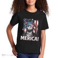 Abraham Lincoln Merica USA American Flag 4th of July Kids T-Shirt thumb 2