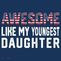 Awesome Like My Youngest Daughter |Funny Father Mom Dad Joke Sweatshirt thumb 3