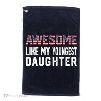 Awesome Like My Youngest Daughter |Funny Father Mom Dad Joke Golf Towel thumb 0