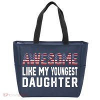 Awesome Like My Youngest Daughter |Funny Father Mom Dad Joke Tote Bag thumb 0