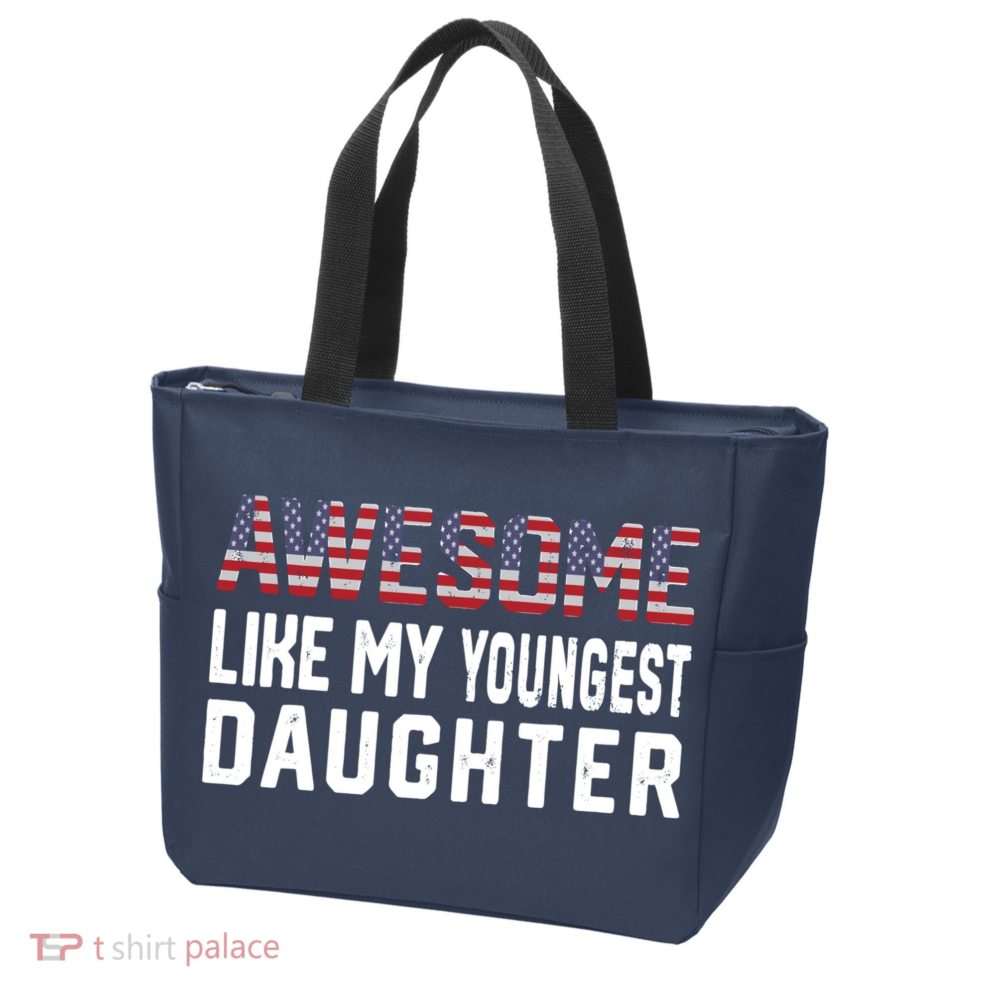 Awesome Like My Youngest Daughter |Funny Father Mom Dad Joke Tote Bag