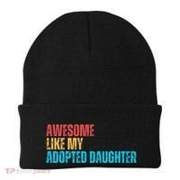Awesome Like My Adopted Daughter Funny Adoption Family Beanie thumb 0