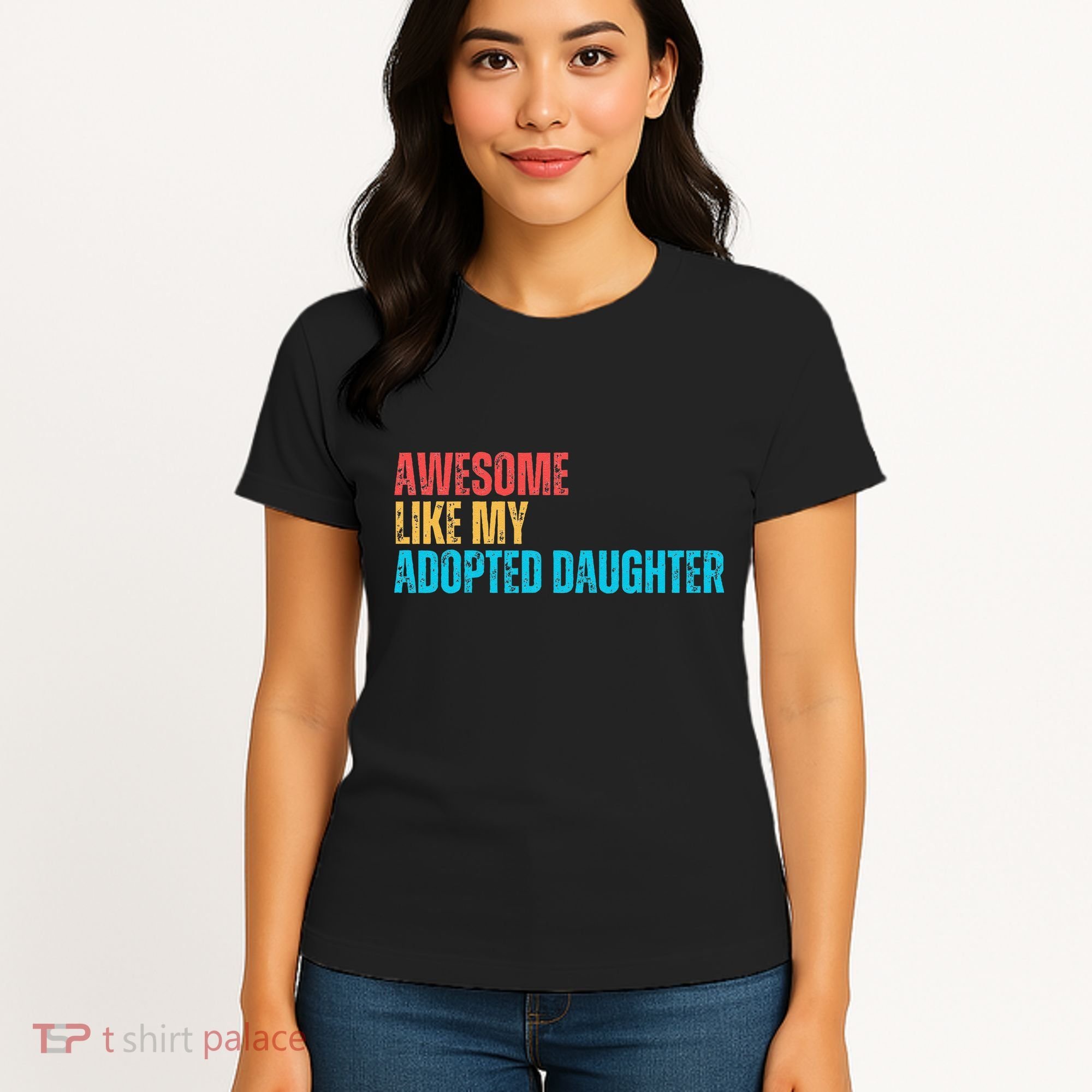 Awesome Like My Adopted Daughter Funny Adoption Family Women's T-Shirt
