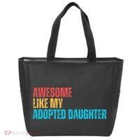 Awesome Like My Adopted Daughter Funny Adoption Family Tote Bag thumb 0
