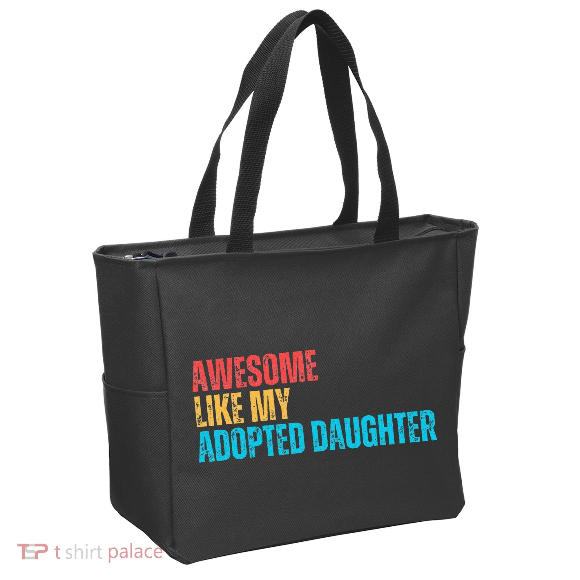 Awesome Like My Adopted Daughter Funny Adoption Family Tote Bag