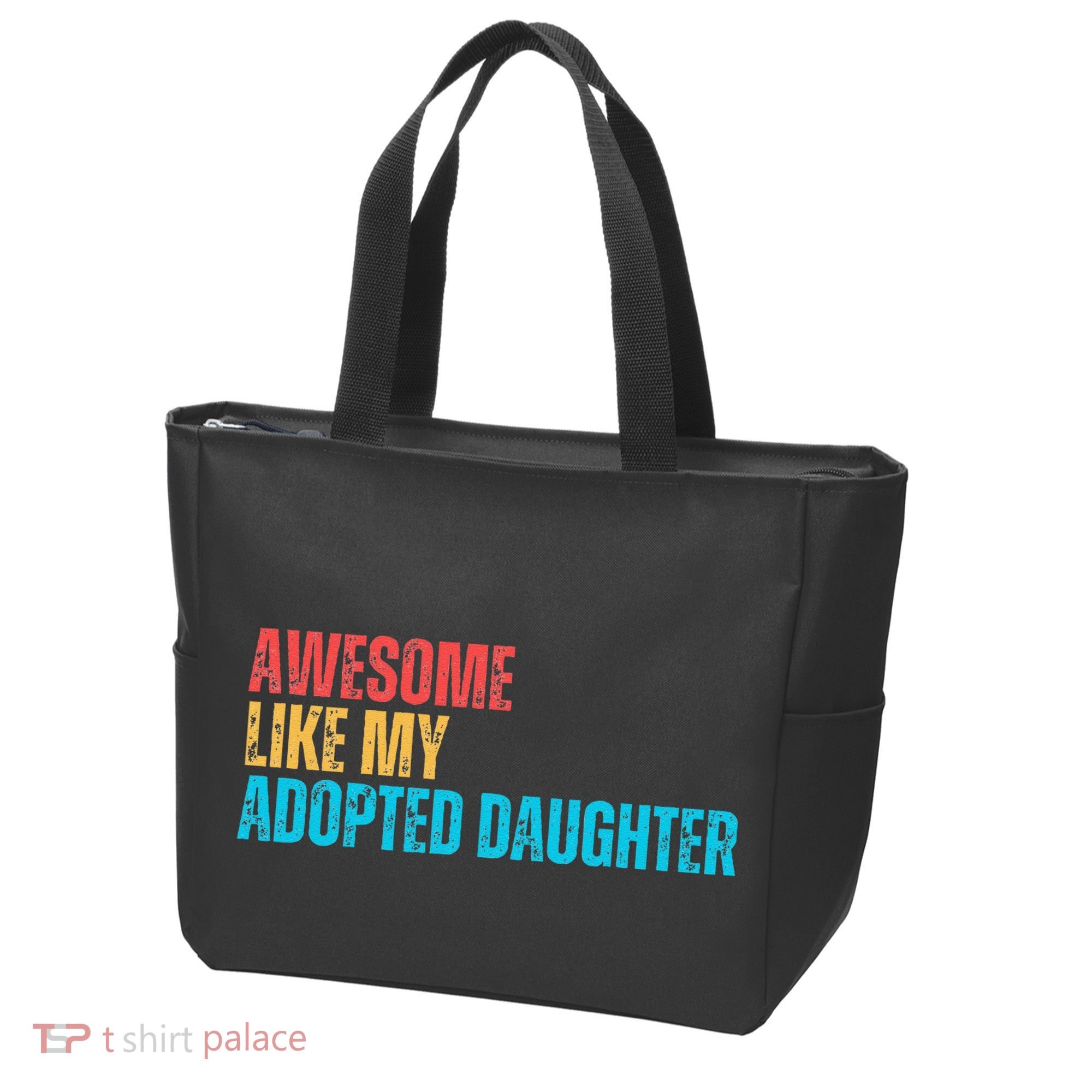 Awesome Like My Adopted Daughter Funny Adoption Family Tote Bag