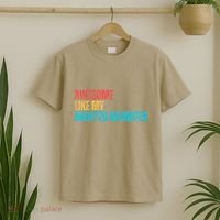Awesome Like My Adopted Daughter Funny Adoption Family T-Shirt thumb 2