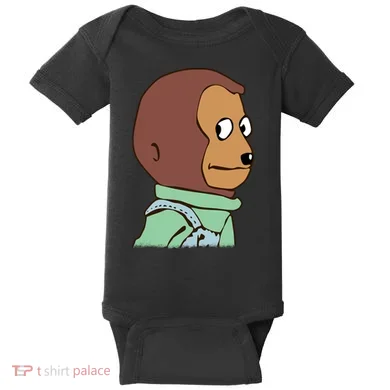 Awkward Look Meme Monkey Puppet Meme Baby Bodysuit
