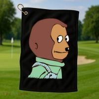 Awkward Look Meme Monkey Puppet Meme Golf Towel thumb 1