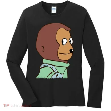 Awkward Look Meme Monkey Puppet Meme Women's Long Sleeve Shirt