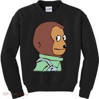 Awkward Look Meme Monkey Puppet Meme Kids Sweatshirt thumb 0