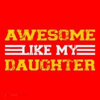 Awesome Like My Daughter Awesome Father Day Funny Dad Santa Hat thumb 1