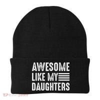 Awesome Like My Daughter Funny Fathers Day Beanie thumb 0