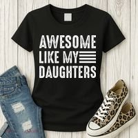 Awesome Like My Daughter Funny Fathers Day Women's T-Shirt thumb 3