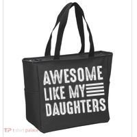 Awesome Like My Daughter Funny Fathers Day Tote Bag thumb 2