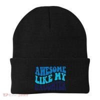 Awesome Like My Daughter Best Dadfunny Father Daddy Dad Beanie thumb 0