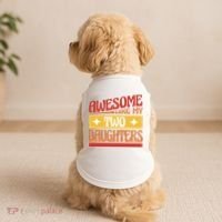Awesome Like My Two Daughters Cute Gift Doggie Tank thumb 2