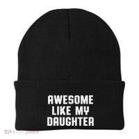 Awesome Like My Daughter Mothers Fathers Day Mom Beanie thumb 0