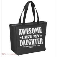 Awesome Like My Daughter Fathers Day Yes She Bought Me This Tote Bag thumb 2