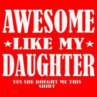 Awesome Like My Daughter Fathers Day Yes She Bought Me This Santa Hat thumb 1