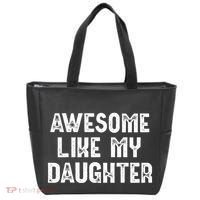 Awesome Like My Daughter Fathers Day Dads Gift Tote Bag thumb 0