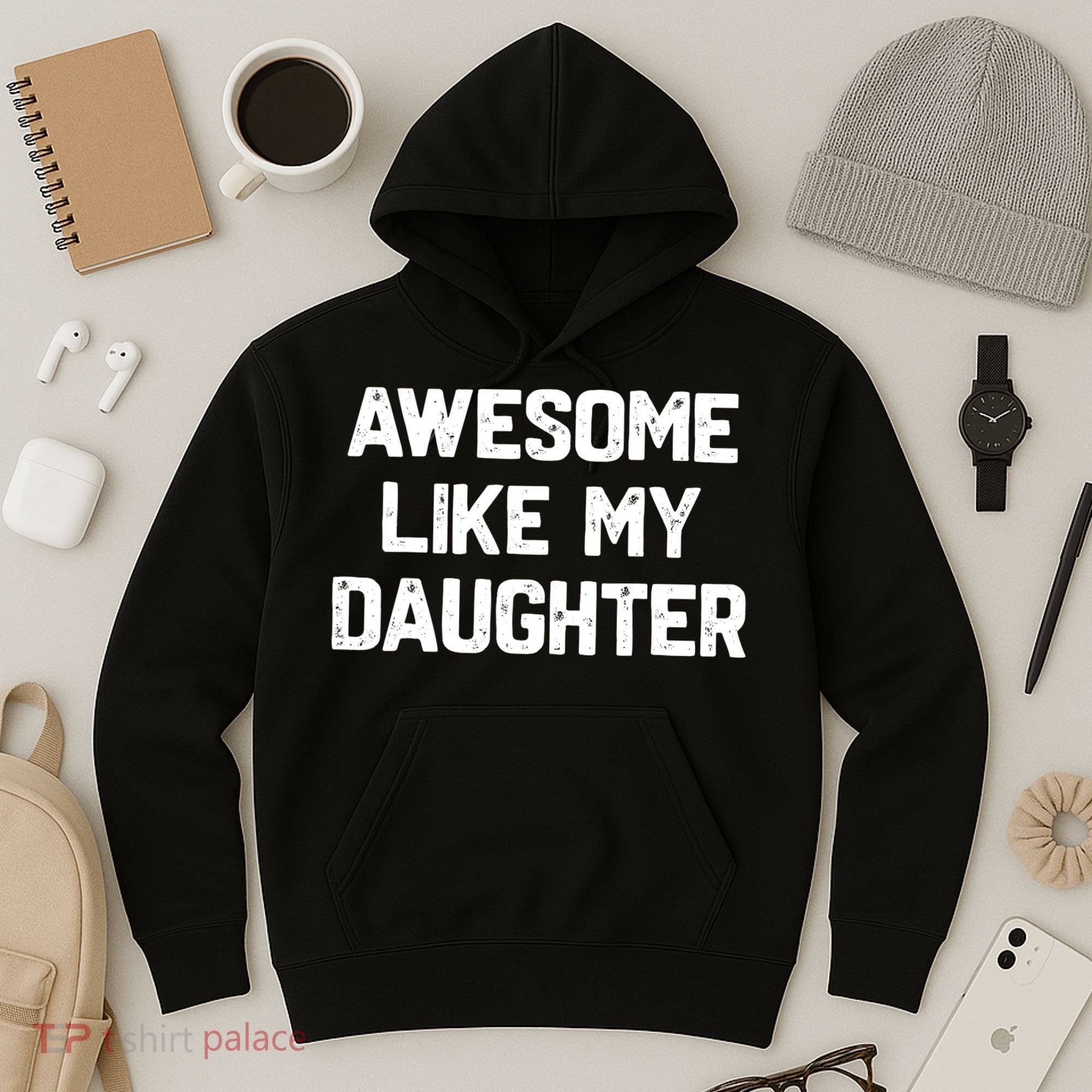 Awesome Like My Daughter Funny Fathers Day Gift Dad Hoodie