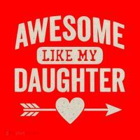 Awesome Like My Daughter Santa Hat thumb 1