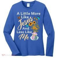 A Little More Like Jesus A Little Less Like Me Women's Long Sleeve Shirt thumb 0