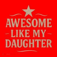 Awesome Like My Daughter - Father's Day Gift Santa Hat thumb 1