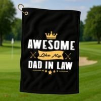 Awesome Like My Dad In Law Father Stepdaughter Matching Meaningful Gift Golf Towel thumb 1