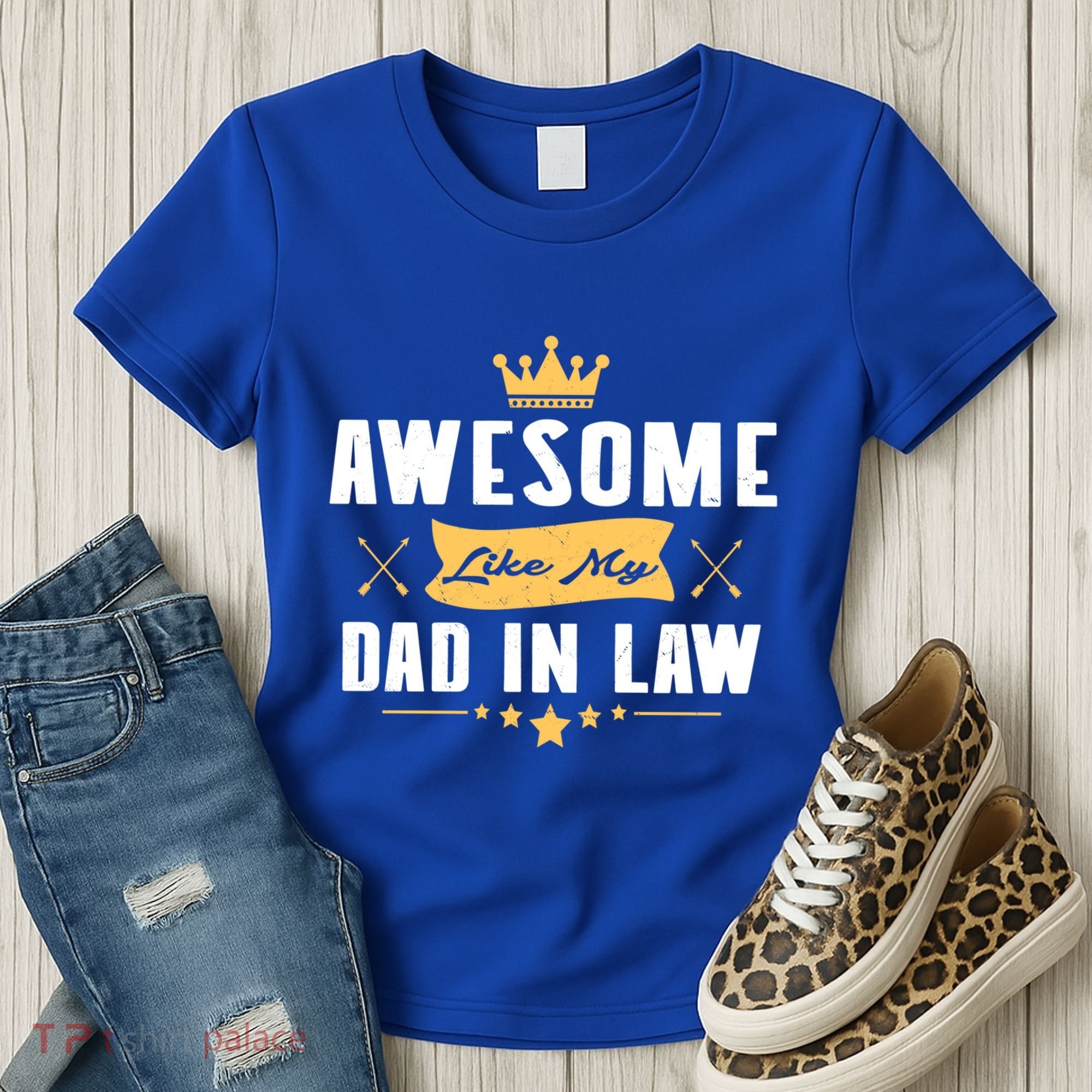 Awesome Like My Dad In Law Father Stepdaughter Matching Meaningful Gift Women's T-Shirt