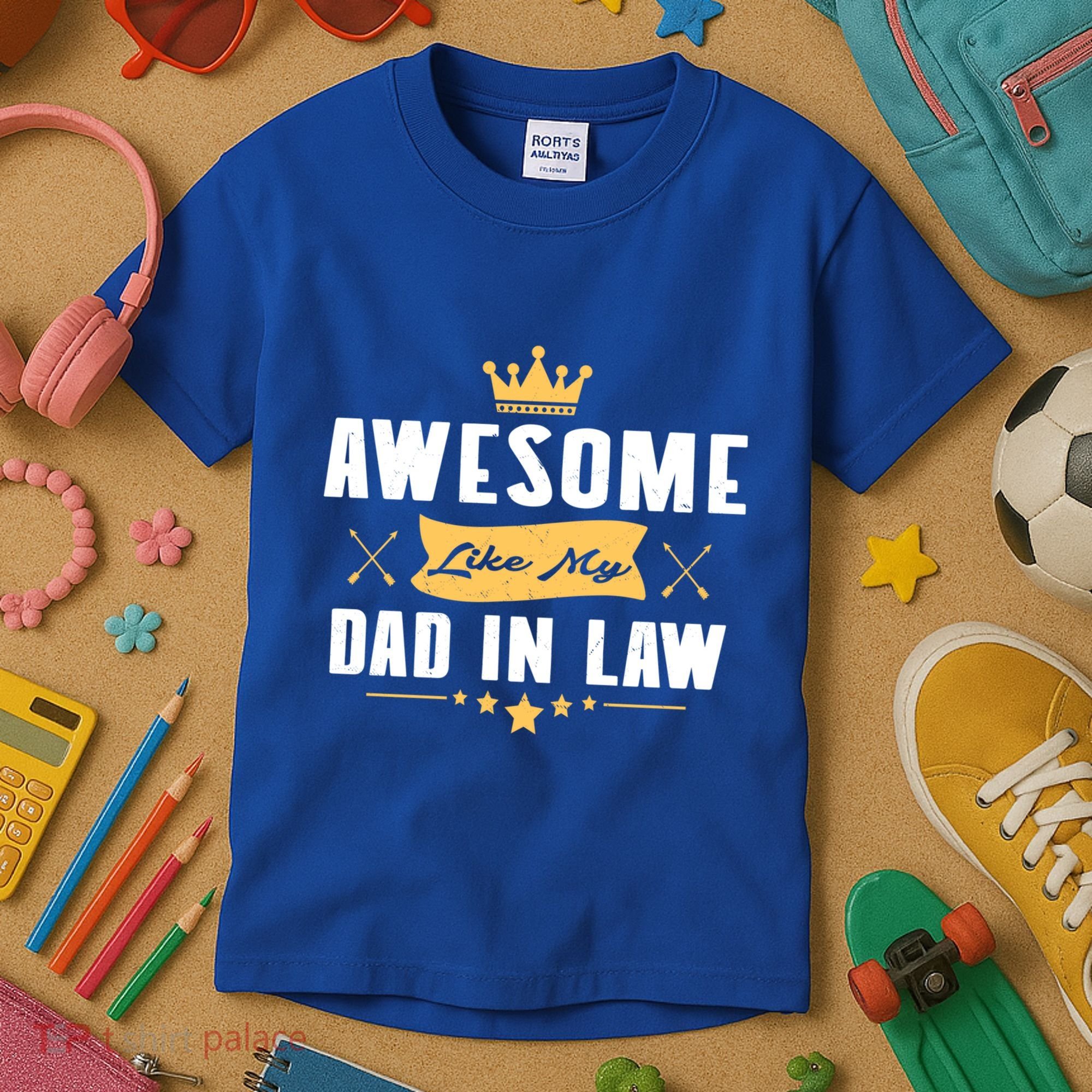 Awesome Like My Dad In Law Father Stepdaughter Matching Meaningful Gift Kids T-Shirt