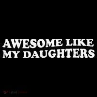Awesome Like My Daughters Funny Mother Father Stripe Pom Pom Beanie thumb 2