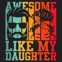 Awesome Like My Daughter Funny Dad And Daughter FatherS Day Women's Sweatshirt thumb 2