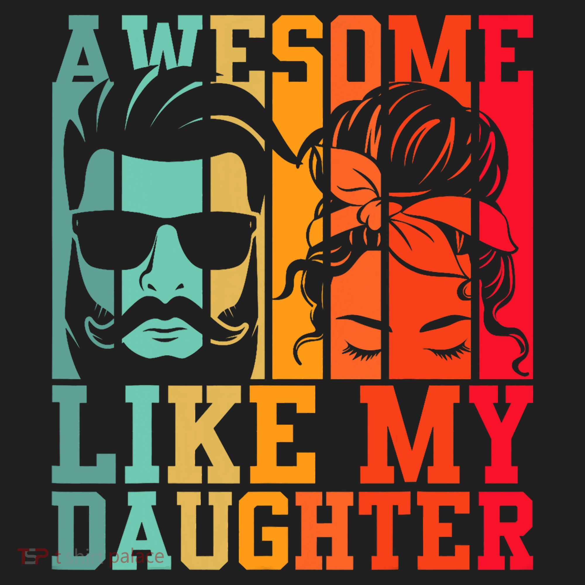 Awesome Like My Daughter Funny Dad And Daughter FatherS Day Golf Towel