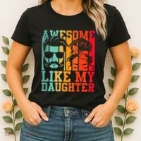 Awesome Like My Daughter Funny Dad And Daughter FatherS Day Women's T-Shirt thumb 2