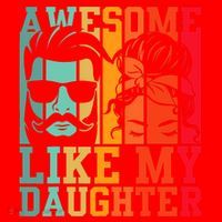 Awesome Like My Daughter Funny Dad And Daughter FatherS Day Santa Hat thumb 1