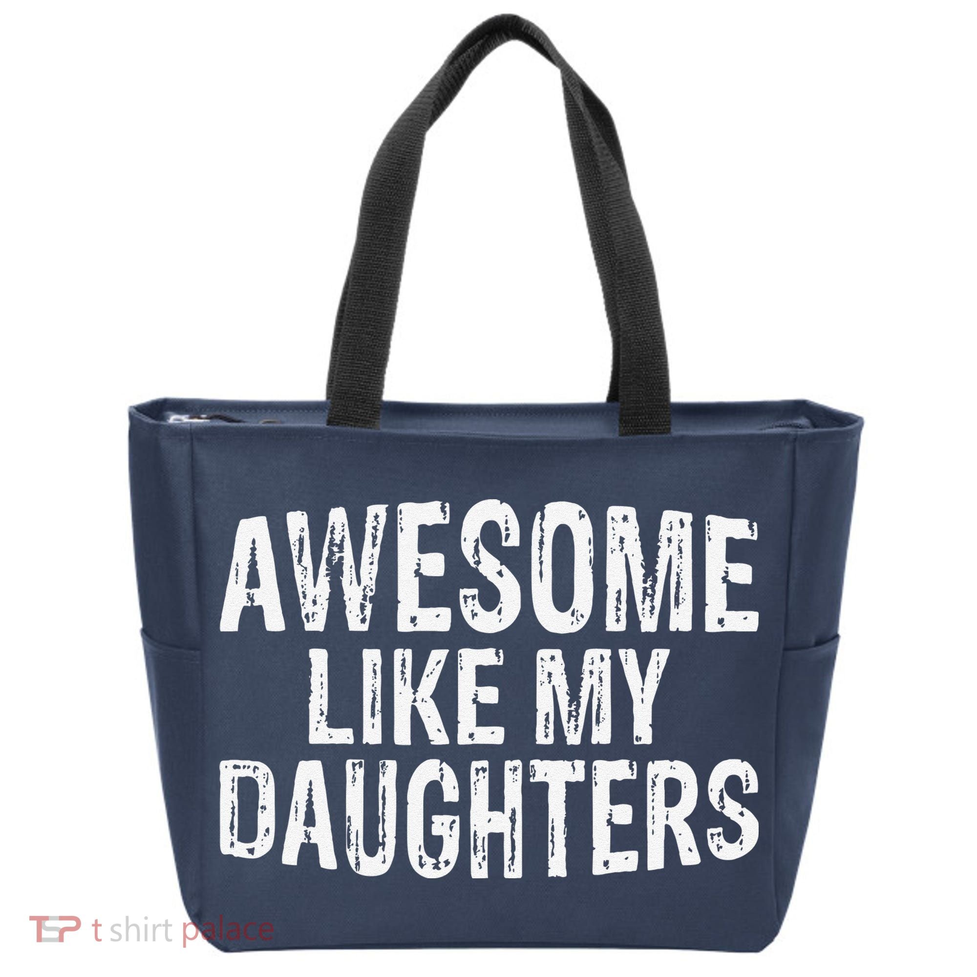 Awesome Like My Daughters Fathers Day Birthday Christmas Tote Bag