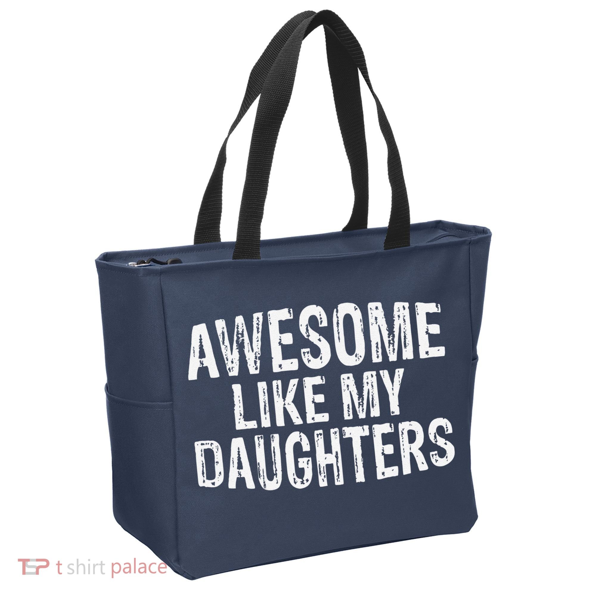 Awesome Like My Daughters Fathers Day Birthday Christmas Tote Bag