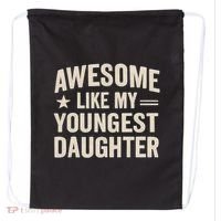 Awesome Like My Youngest Daughter Drawstring Bag thumb 0