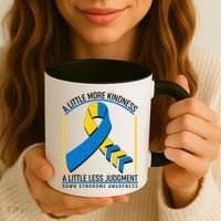 A Little More Kindness A Little Less Judgment Down Syndrome Awareness Coffee Mug thumb 3