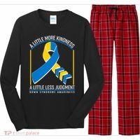 A Little More Kindness A Little Less Judgment Down Syndrome Awareness Long Sleeve Pajama Set thumb 0