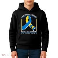 A Little More Kindness A Little Less Judgment Down Syndrome Awareness Kids Hoodie thumb 4