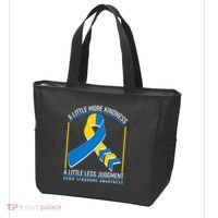 A Little More Kindness A Little Less Judgment Down Syndrome Awareness Tote Bag thumb 3