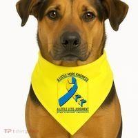 A Little More Kindness A Little Less Judgment Down Syndrome Awareness USA-Made Doggie Bandana thumb 1