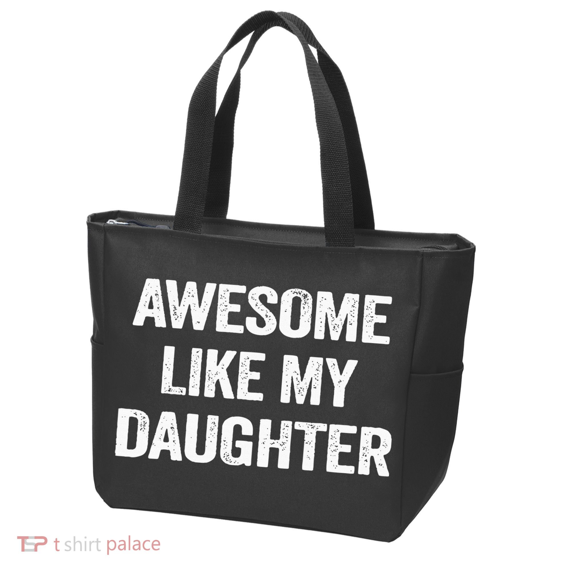 Awesome Like My Daughter Funny Fathers Day Dad Tote Bag