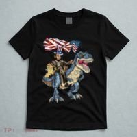 Abe Lincoln Murica T- Rex Funny 4th Of July USA Flag T-Shirt thumb 5
