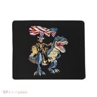Abe Lincoln Murica T- Rex Funny 4th Of July USA Flag Mousepad thumb 0