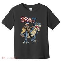 Abe Lincoln Murica T- Rex Funny 4th Of July USA Flag Toddler T-Shirt thumb 0